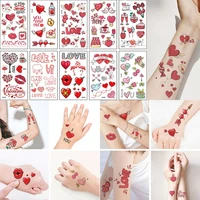 valentine gift colorful rose women arm love tattoo sticker temporary tattoo waterproof fake tattoo