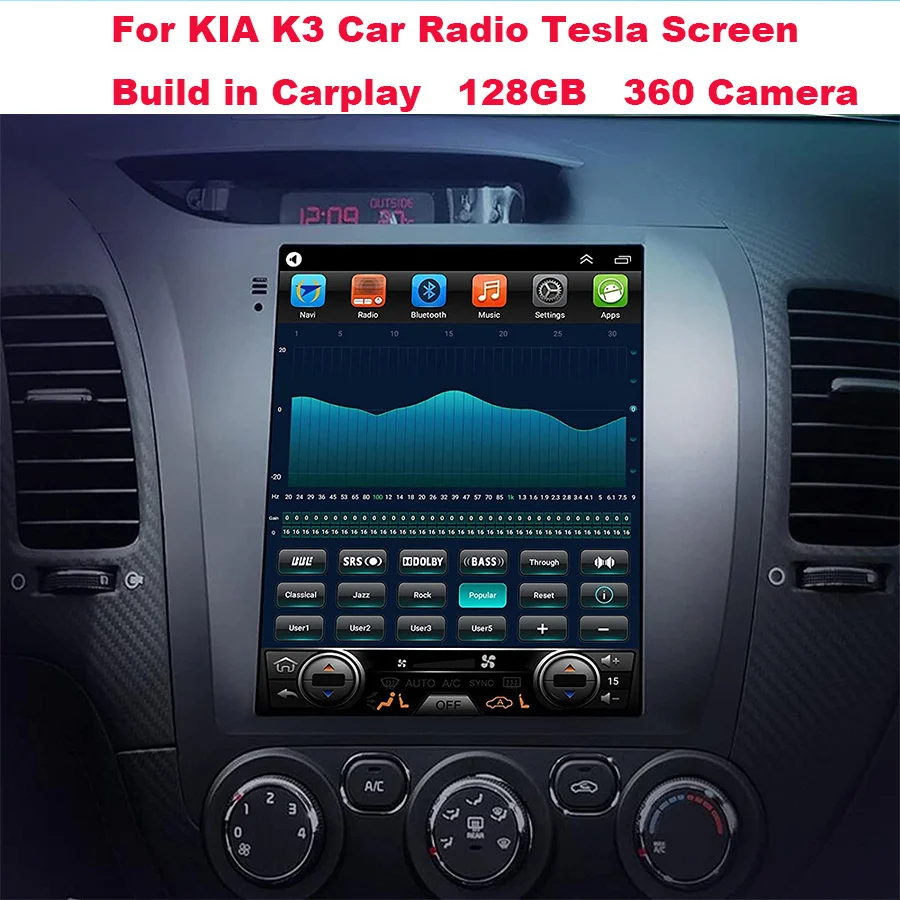 

9.7" Tesla Screen Android 11Car Radio Gps Player For KIA K3 CERATO FORTE 2013 2014 2015 Audio Stereo Auto Gps Navi Headunit