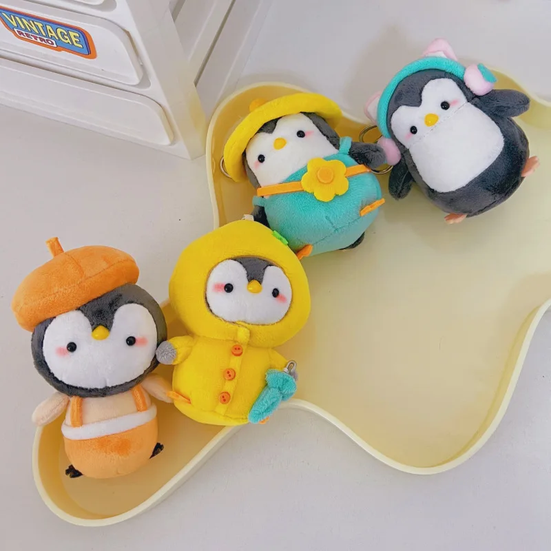 

1PC 10cm New Cute Cartoon Little Penguin Doll Schoolbag Charm Keychain Creative Plush Toy Doll Children's Toys Small Doll