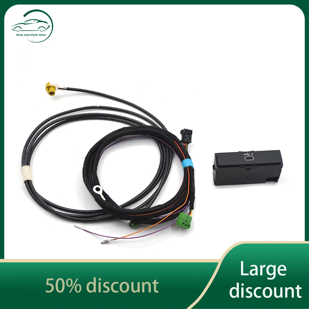 Для AUDI A4 S4 A5 S5 Q5 2016-2024 MIB3 6pin USB C Type Link Phone Port 8W0 035 708 A 8W0035708A