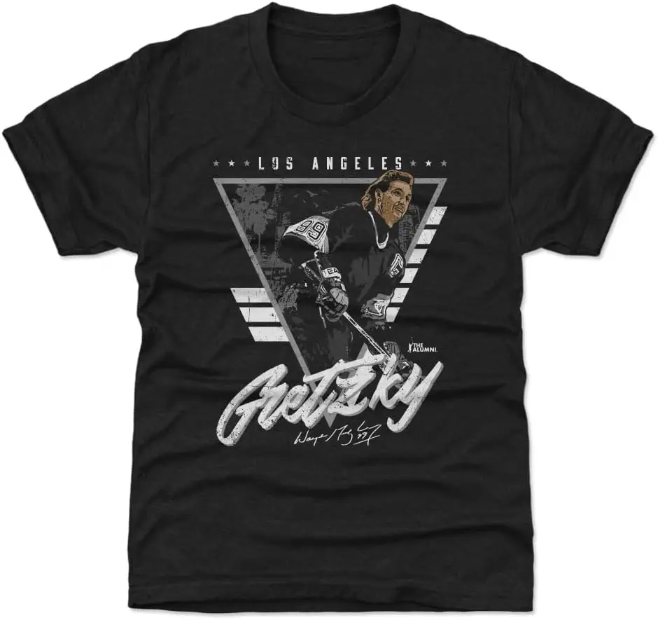 500 уровень Детская рубашка Уэйн Gretzky треугольная гретки Лос-Анджелес в стиле