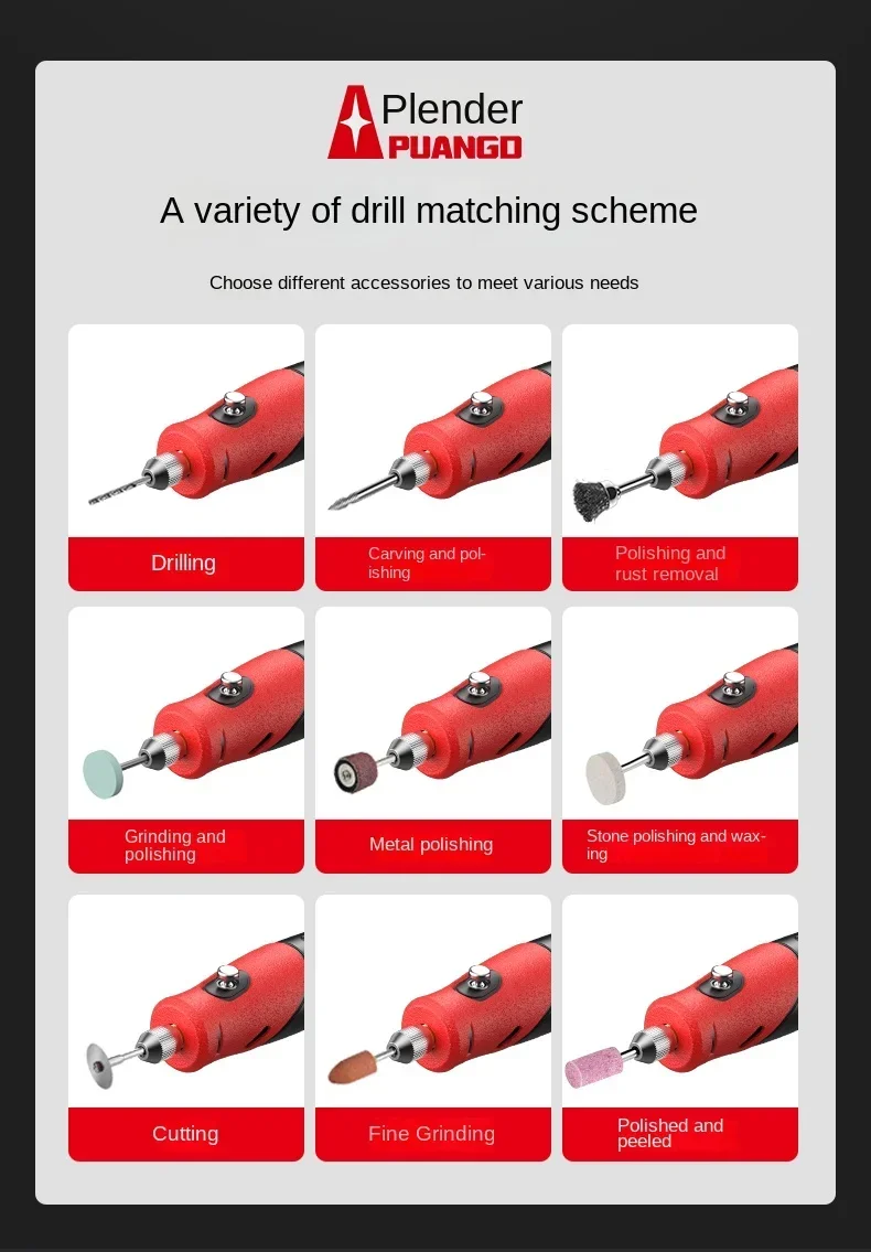 Мини-электрическая дрель для резьбы и полировки нефритового камня ручной