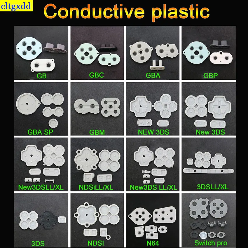 Rubber Conductive Buttons A-B D-pad FOR Classic GB GBC GBP GBA SP for 3DS NDSL NDSI NGC N64 Silicone Start Select Keyboard