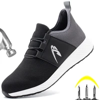 new sport safety shoes men fashion work shoes anti puncture protective shoes anti slip wear resistant steel toe shoes male