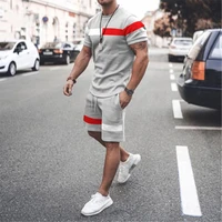 fashion mens 3d printing t shirt set oversized 2 piece casual tracksuit o neck summer shorts suit 2022 new sportswear clothing