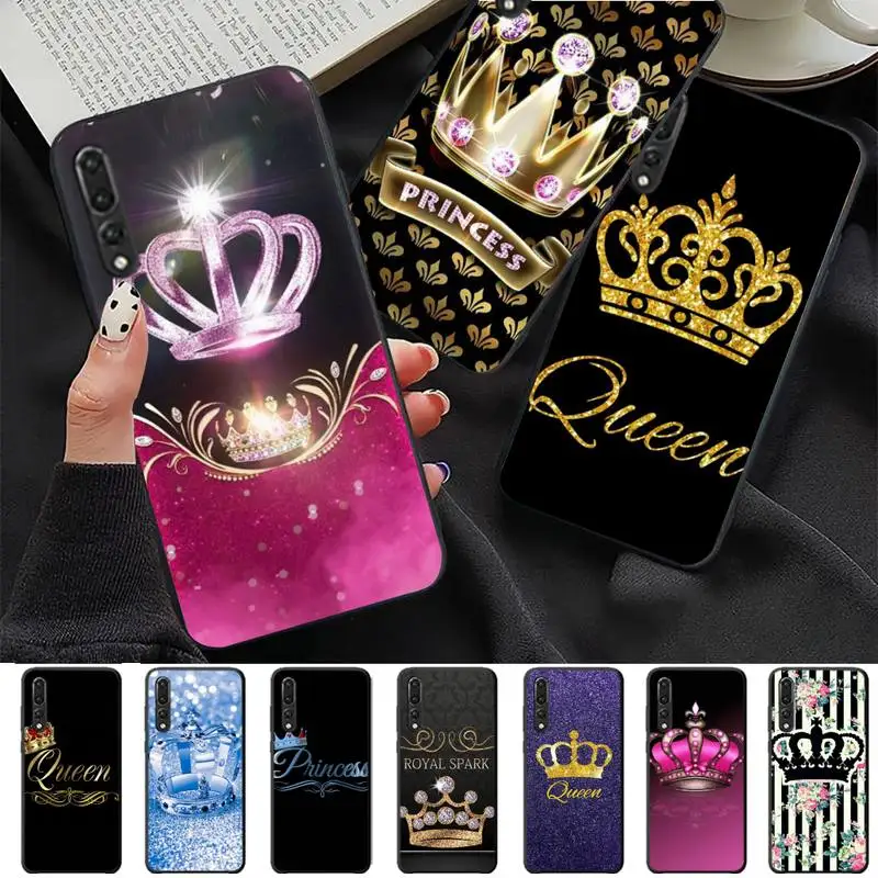 

Diamond Crown Phone Case for Huawei P30 40 20 10 8 9 lite pro plus Psmart2019