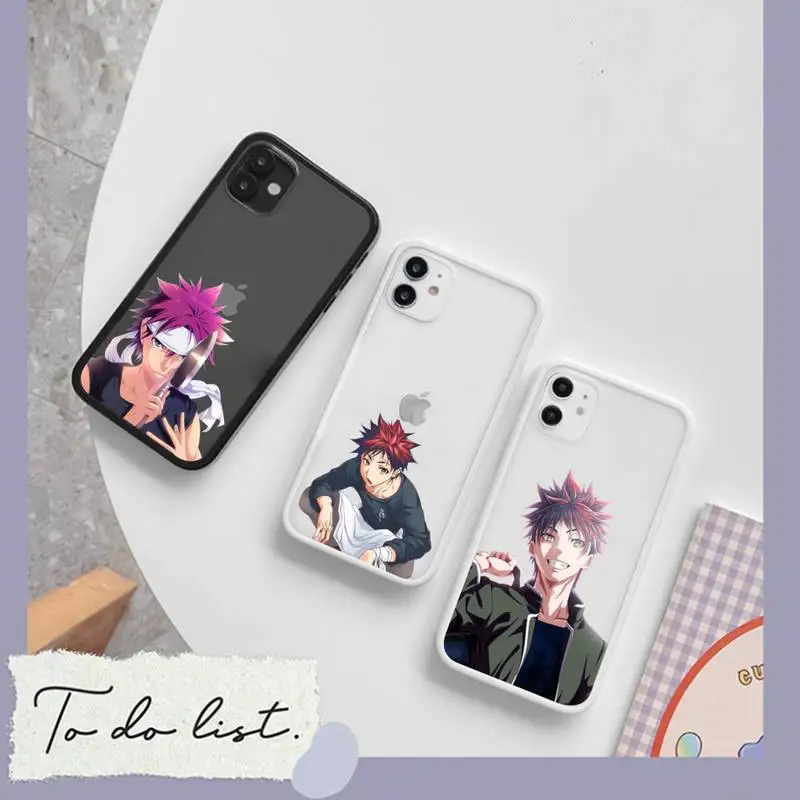 

Food Wars Shokugeki No Soma Phone Case matte transparent For iphone 7 8 11 12 13 plus mini x xs xr pro max cover