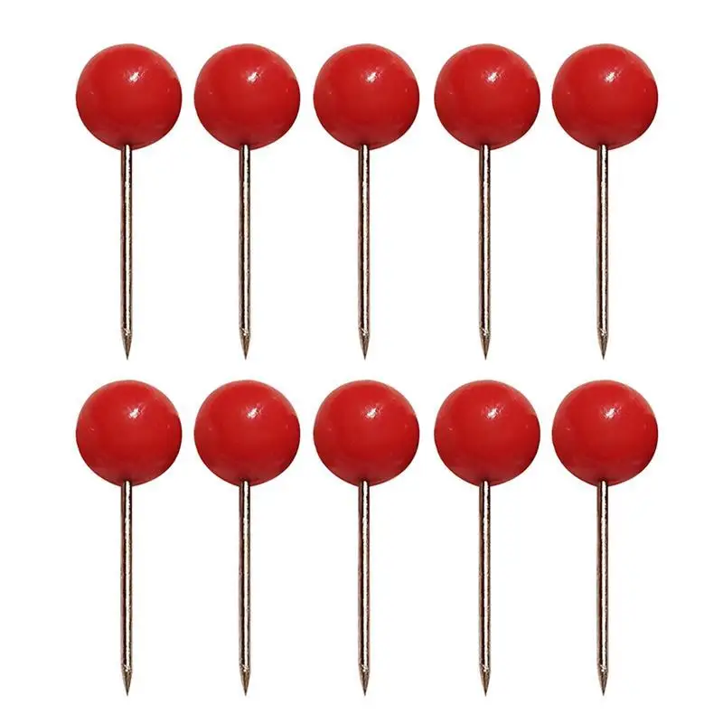 

100/500 Pcs Push Pins Round Ball Head Map Tacks With Stainless Point Map Pin For Office Home Crafts DIY Marking Pin