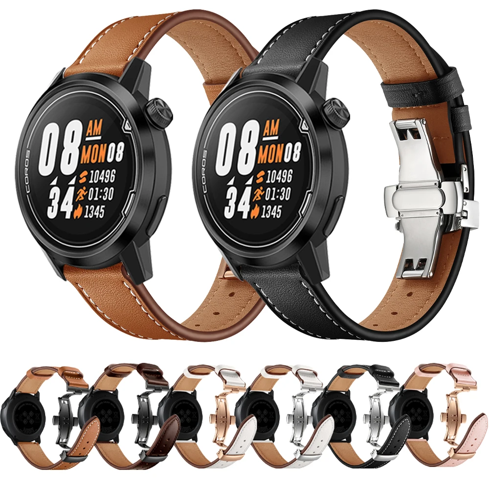 

Кожаный ремешок для часов COROS PACE 2, тонкий браслет для наручных часов COROS APEX Pro APEX 46 мм 42 мм 20 мм 22 мм, аксессуары