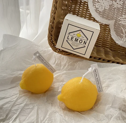 

Top Pure Plant Fragrance of Nature Good Quality Diffuser Beautiful Candle Colorful Lemon Wax Hot Selling