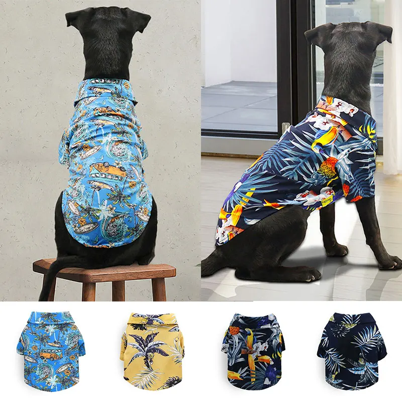 

2022 New Pet Shirts Cat Shirts Hawaiian Style Pet Shirts Printed Shirts Breathable Unique Comfortable Casual Thin Dog Shirts