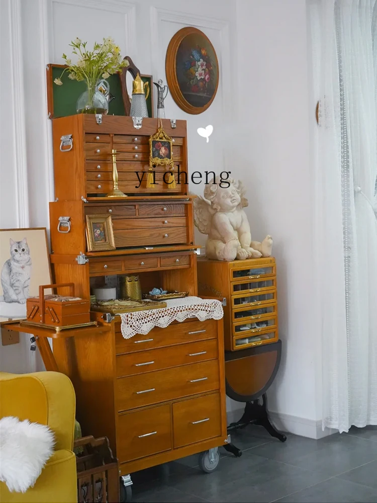 Комбинированный комод Zk для спальни из тика многофункциональный шкаф