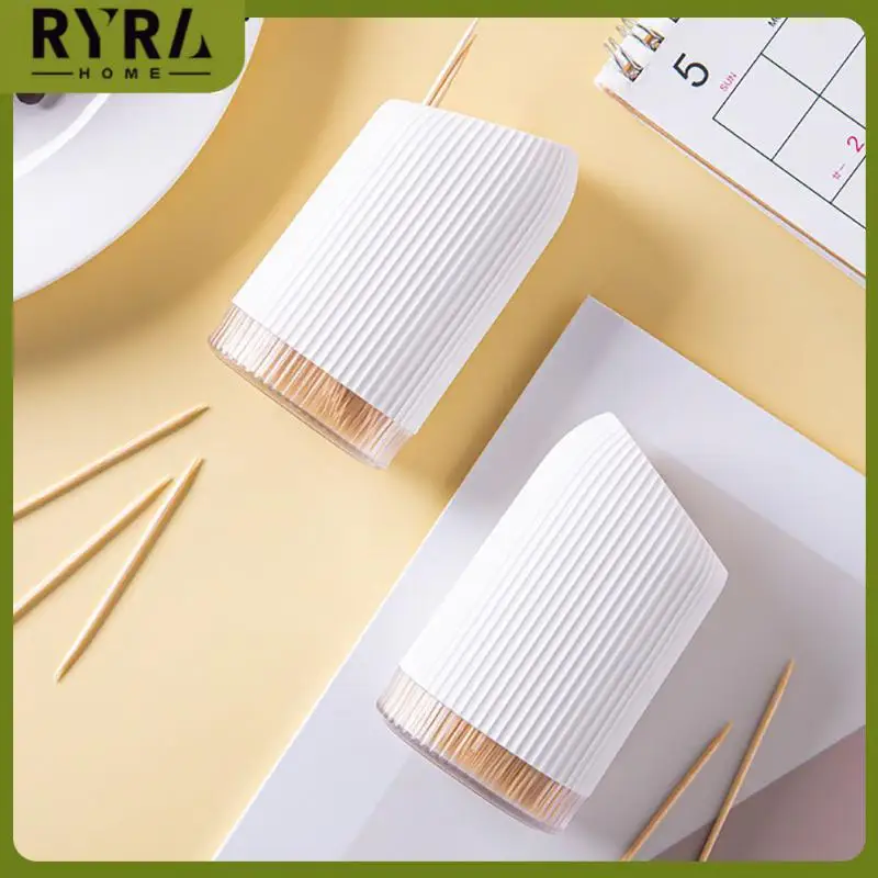 

Portable Toothpicks Storage Box Table Toothpick Storage Box Slide Cover Toothpick Dispenser Convenient Kitchen Gadgets Practical