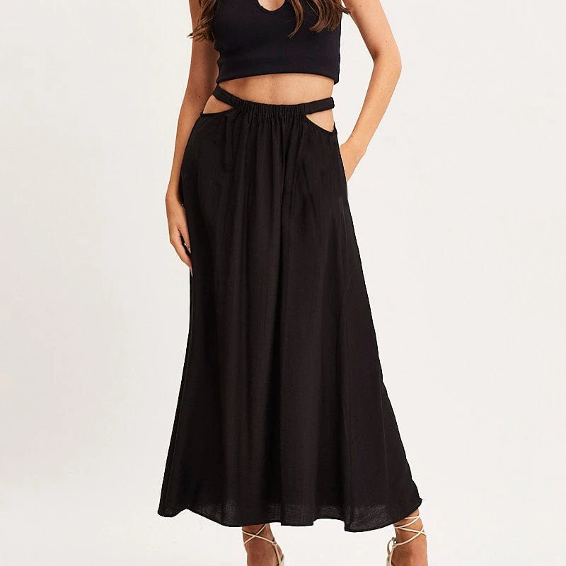 

Женская летняя тонкая однотонная хлопковая юбка-бюстье, милая длинная юбка с высокой талией, дышащая дамская юбка-бюстье, новинка 2023