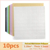 10pcs 3d imitation brick self adhesive panel wall stickers water proof foam wallpaper for living room kitchen home luxury decor