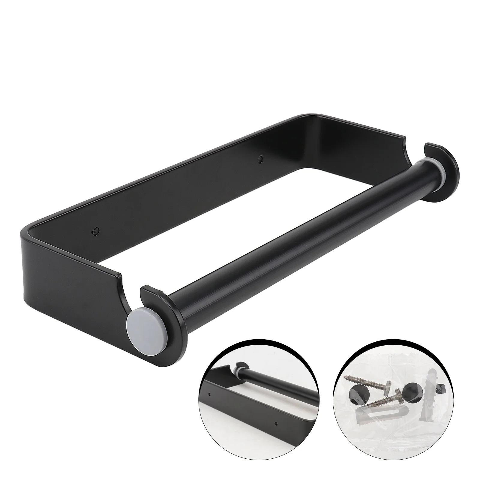 

1PC Space Aluminum Tissue Holder Wall Hanging Roll Paper Rack for Room Dorm Home Hotel