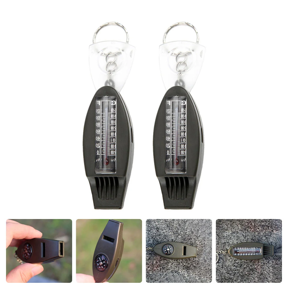 

2Pcs Camping Outdoor Emergency Whistle Hiking Whistle Whistle Outdoor Whistle Gear Compass