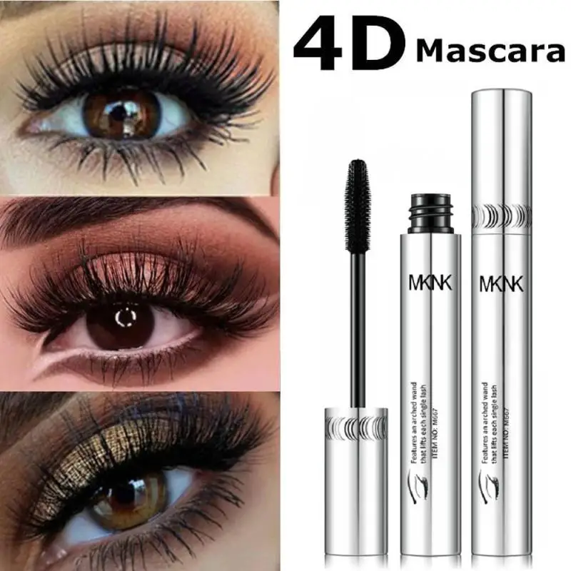 

NEW Mascara 4D Natural Mascara Silver Tube Waterproof Does Not Faint Thick And Long Mascara Eye Mascara Black