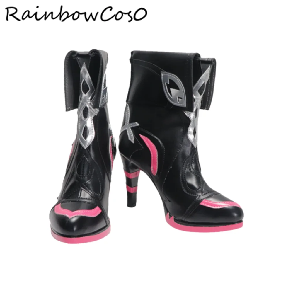 Kaname Madoka Puella Magi Magica Обувь для косплея Сапоги Игра Аниме Вечеринка Хэллоуин RainbowCos0