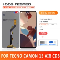 6 6 cd6 mobile phone lcd display for tecno camon 15 air cd6 lcd screen with touch screen panel digitizer assembly