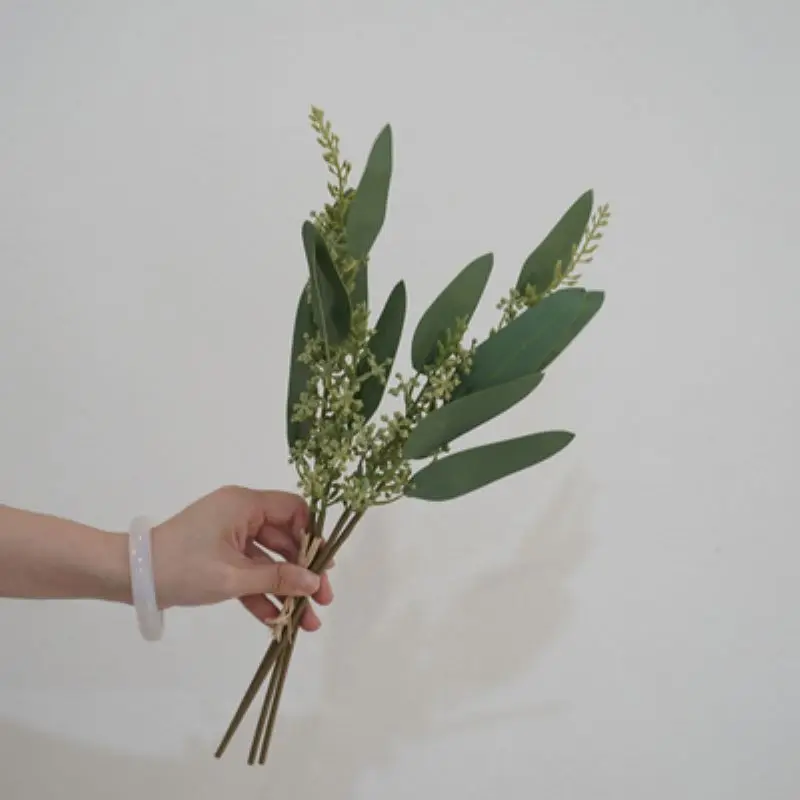 

Скандинавский светло-зеленый растительный орнамент, имитация, сдержанный роскошный тундель из листьев эвкалипта