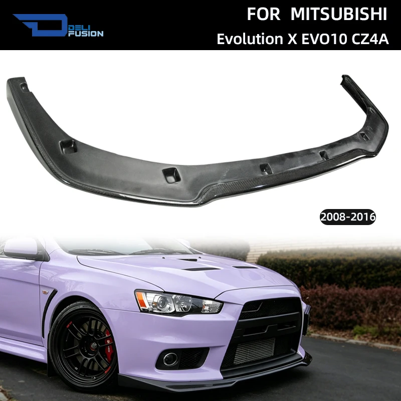 Фото Для Mitsubishi Evolution X EVO10 CZ4A 2008-2016: Передний сплиттер в стиле Ralliart, комплект обвеса, аксессуары для кузова автомобиля №1
