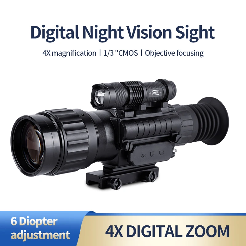 

GOYOJO Night Vision Riflescope 4X Monocular Infrared Digital Sight φ50mm for Hunting Wildlife Bird WatchingCamping Hiking