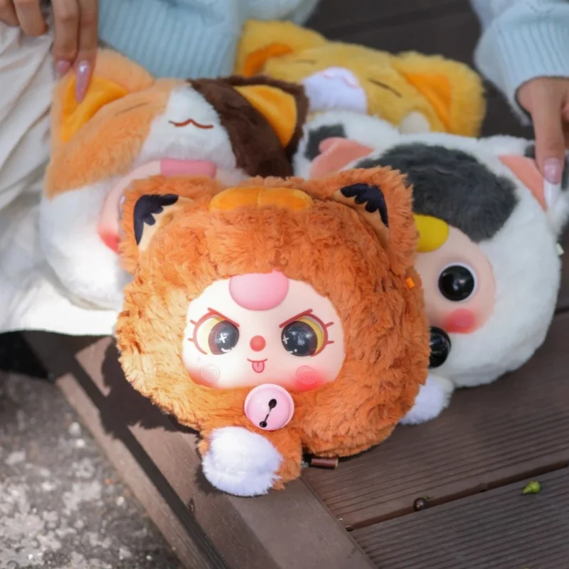 Фото Подлинная детская три слепых коробки, маятниковая подвеска Fortune Cat, сумка на молнии серии Kawaii Mystery Box Tide Play, кукла для девочек, рождественский подарок №3