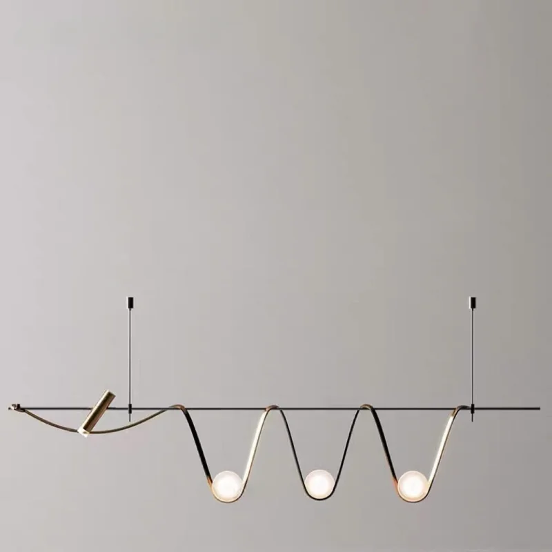 

Led Art Chandelier Pendant Lamp Light Nordic Modern Living Room Dining Table Glass Ball Suspension Luminaire