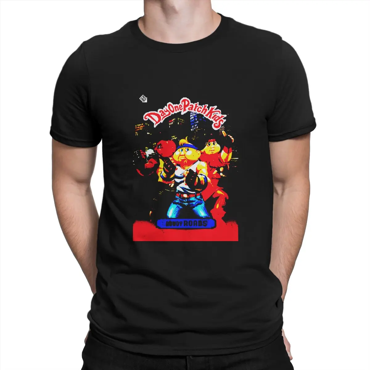 

Streets of Rage Creative TShirt for Men Day One Patch Kids Round Neck Basic T Shirt Hip Hop Gift Clothes Streetwear