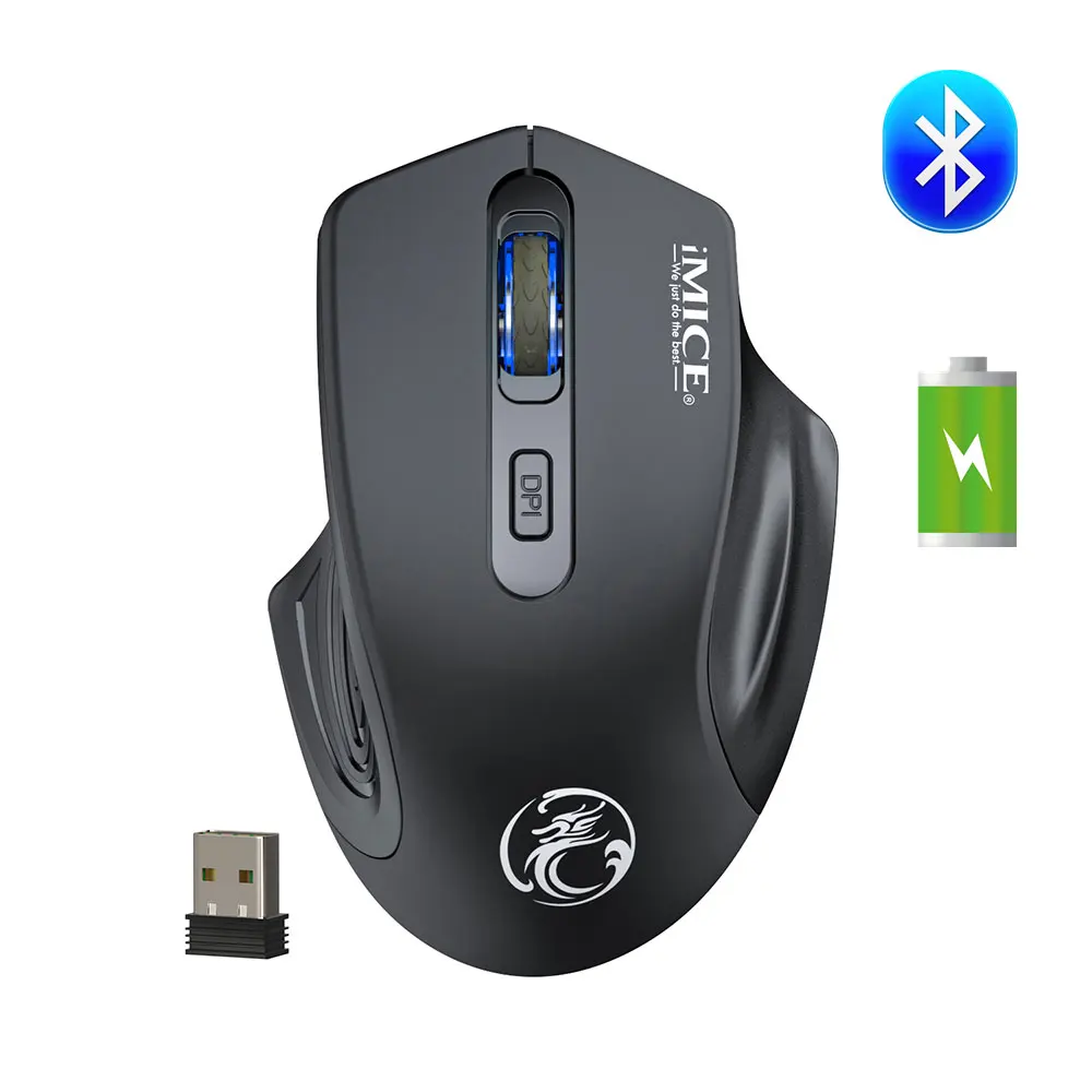 

Rechargeable Wireless Mouse Computer Bluetooth Silent Mouse Ergonomic PC Gamer Mice For MacBook Laptop USB Gaming Mouse