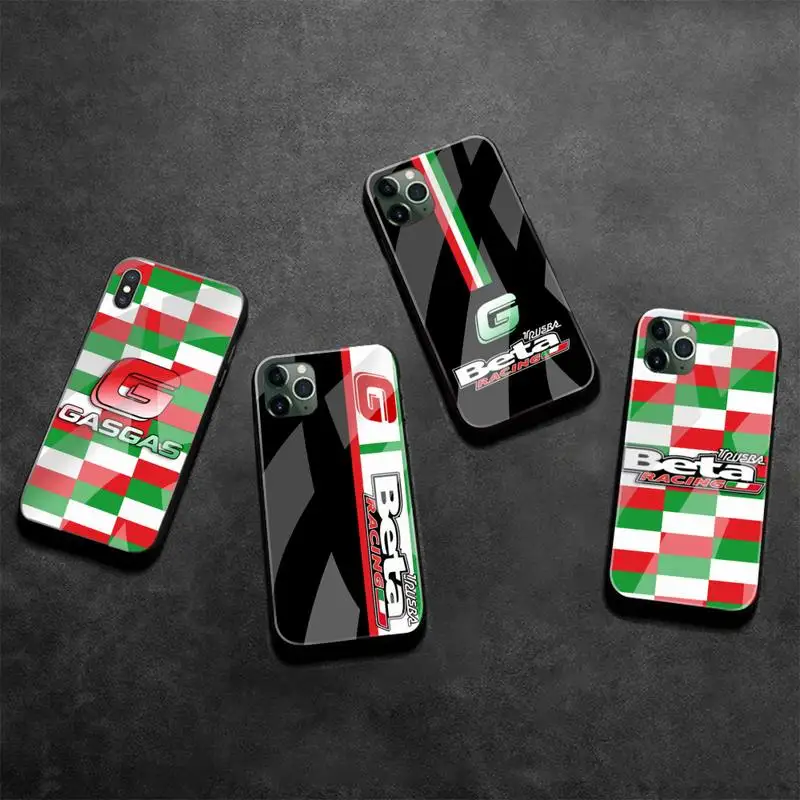 

BETA RACING GASGAS Phone Case Tempered Glass For iPhone 13 12 Mini 11 Pro XR XS MAX 8 X 7 Plus SE 2020 cover