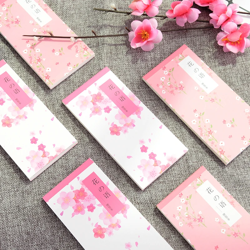 10Pcs Creative Japanese Beautiful Sakura Sticky Note Flower Student Portable memo Notepad Cute Stationery school office supplies
