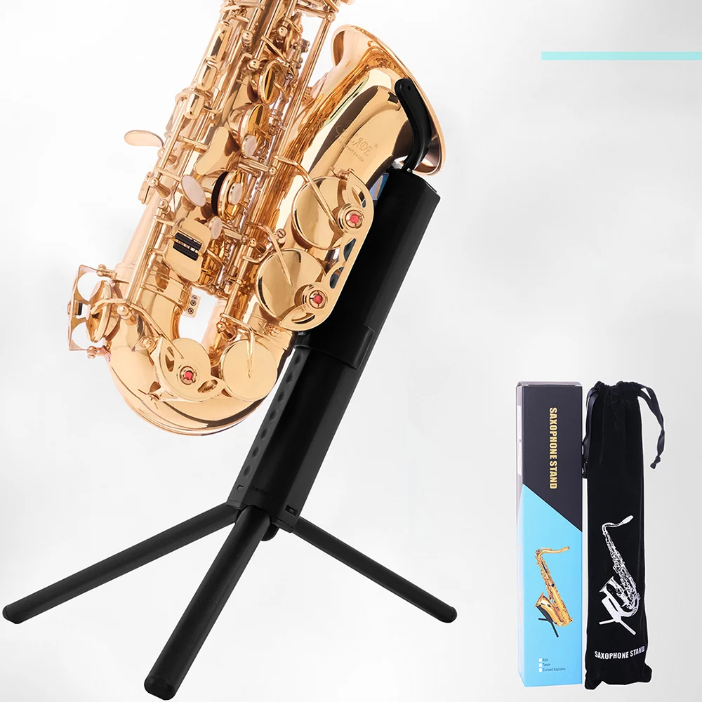 

New Foldable Saxophone Portable Tripod Protective Stand Sax Bracket Woodwind Instrument Accessories For Alto / Tenor Saxophone