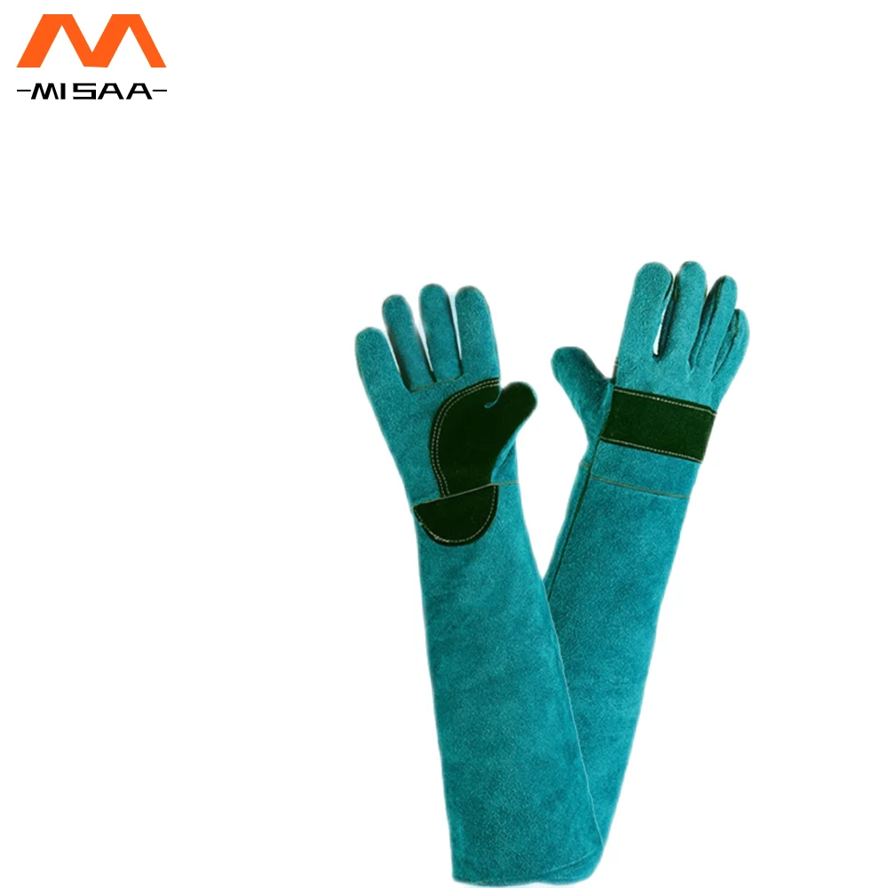 

Утолщенные длинные защитные перчатки всех ярдов, устойчивые к царапинам, устойчивые к разрыву, с высокой прочностью, товары для домашних животных, зеленые
