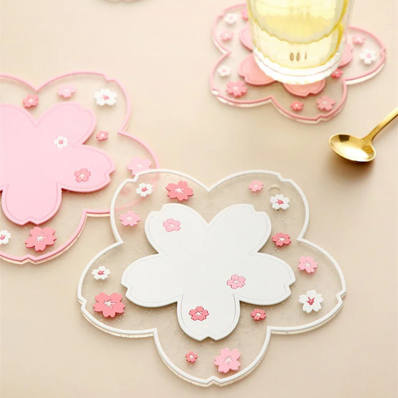 

Коврики Сакура, вишневый цвет, теплоизоляционный коврик для стола, противоскользящие подставки для чашек, чашек для чая, молока, кружек, акс...