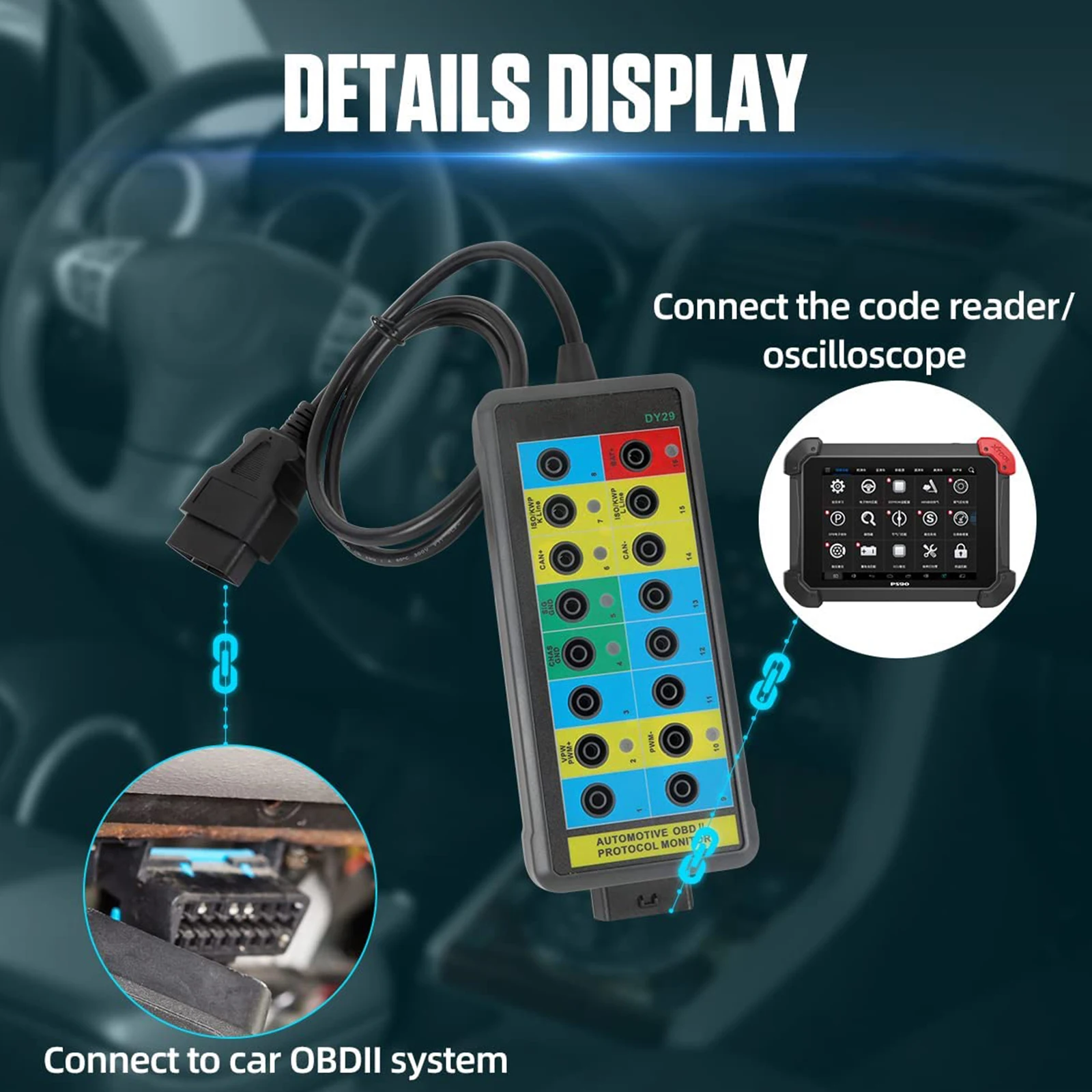 Автомобильный разрывной ящик DY29 OBD2 детектор протокола OBD автомобильный