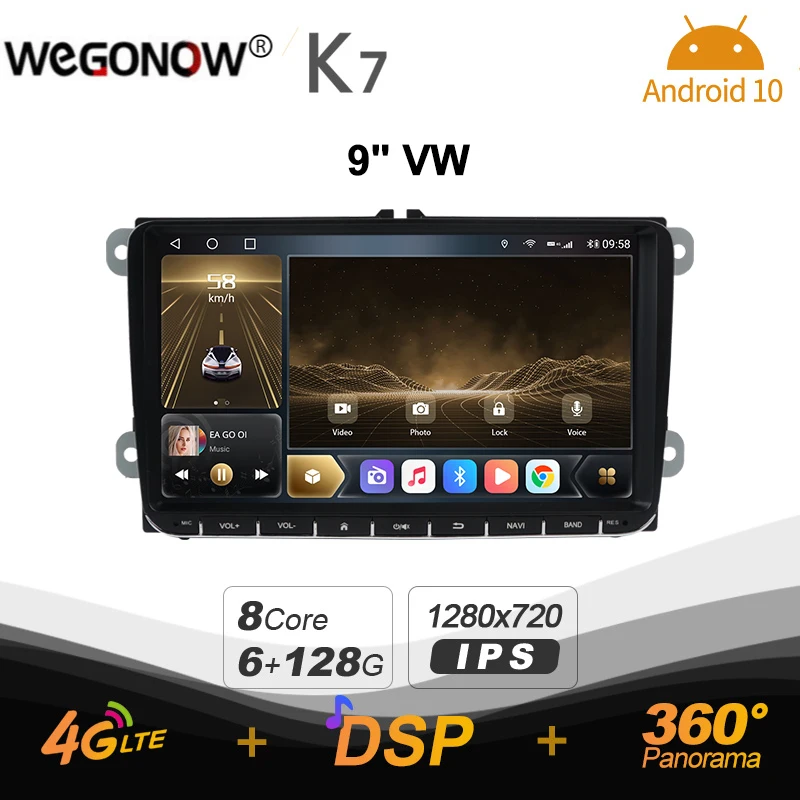 

K7 Ownice 6G 128G Android 10 Car radio Setero for VW Golf Polo Tiguan Passat b7 b6 skoda rapid octavia Auto Audio 360 5G Wifi