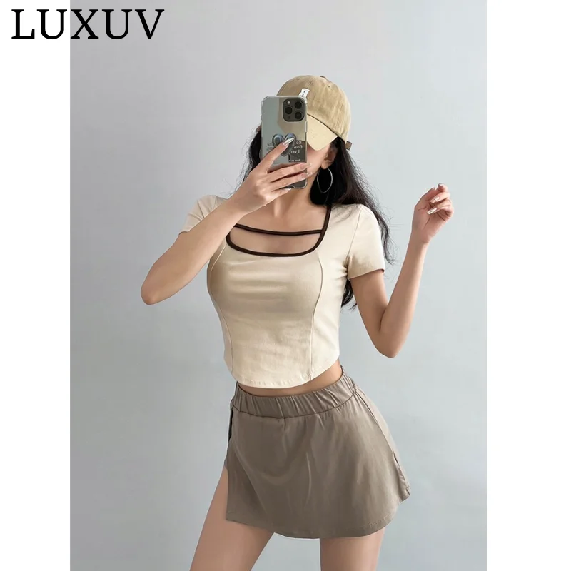 

Slim Girls Vintage Cotton Tshirts Summer Fashion Ladies Cute Cartoon Print Short Tees Streetwear Women Sweet Soft Tops Chic