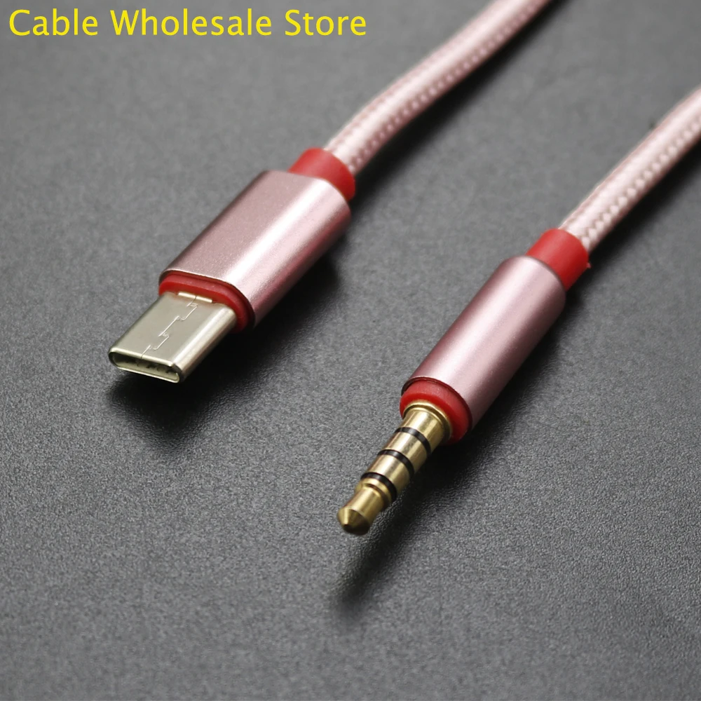 TYPE-C To 3.5mm Male 4-Section AUX Cable Audio Line Microphone Headphone Adapter With Voice Jack Suitable For LeEco And Xiaomi 6 images - 6