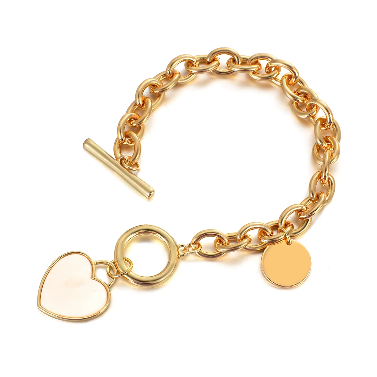 Модный толстый браслет-цепочка AENSOA в стиле панк эффектные уникальные браслеты из