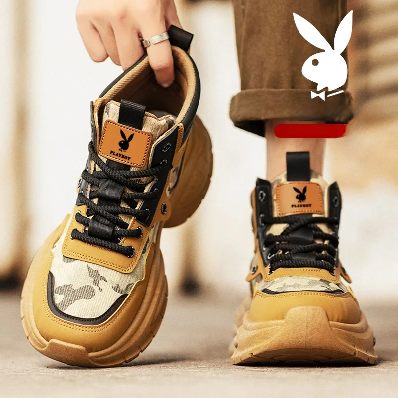 Ботинки Playboy мужские осенние и зимние уличные армейские короткие ботинки для