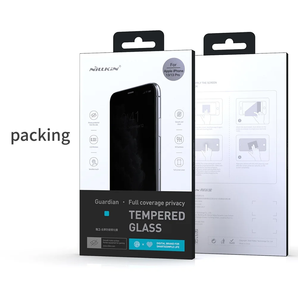 For iPhone 13 Pro Max Mini Nillkin Privacy Guardian Screen Protector Tempered Glass Anti Spy Peeping Full Coverage Screen Film