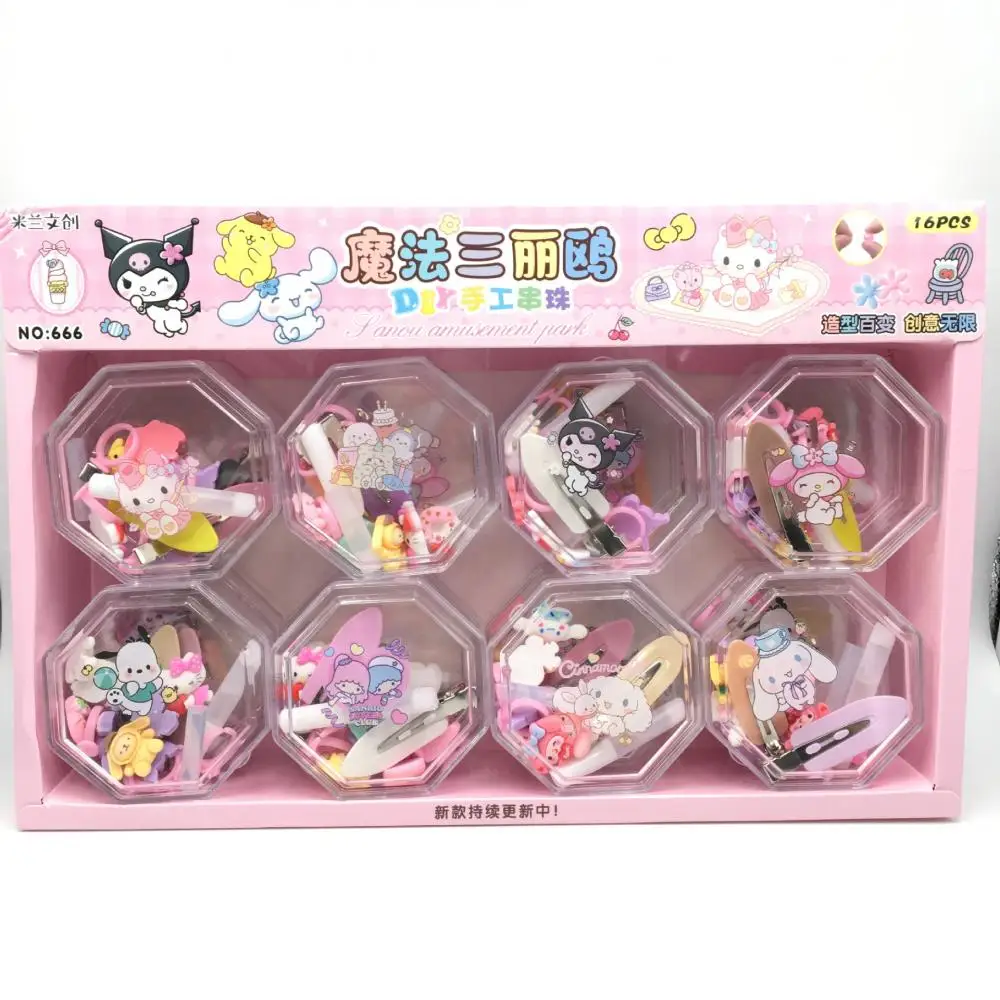 

16 шт. Diy Kawaii Sanrio Hellokittys Mymelody милые аниме бисерные аксессуары для самодельных девушек Подарок на день рождения