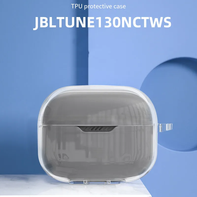 

Shockproof Protective Cover For JBL T130 NC TWS Bluetooth Wireless Earphone Durable Transparent TPU Charging Box Bags Shockproo
