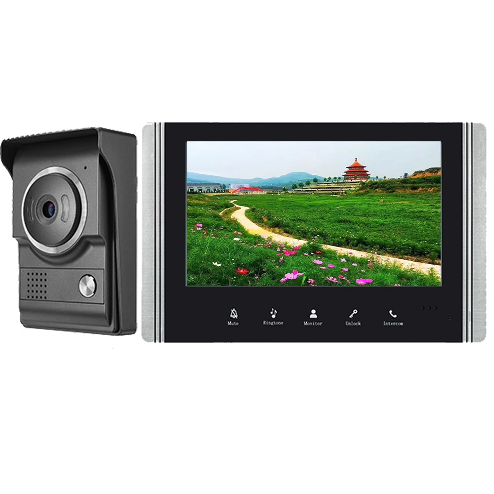 

7 Inch Video Door Phone Intercom Apartment Doorbell With Camera Home Security Protection