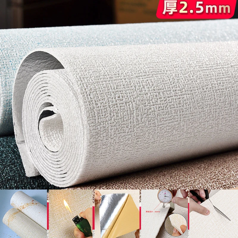 

Настенная 3D панель, однотонные самоклеящиеся обои 2,5 мм, утолщенные водонепроницаемые фоновые украшения для гостиной, домашний декор для спальни