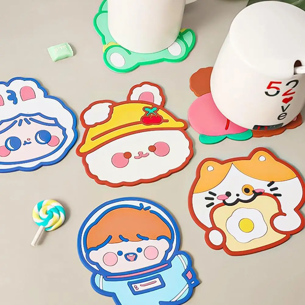 

Cute Coaster Mug Cartoon Astronaut Household Tea Drink Animal Waterproof Decoration Heating Accessories Pads Drink Pads Kit M1W2