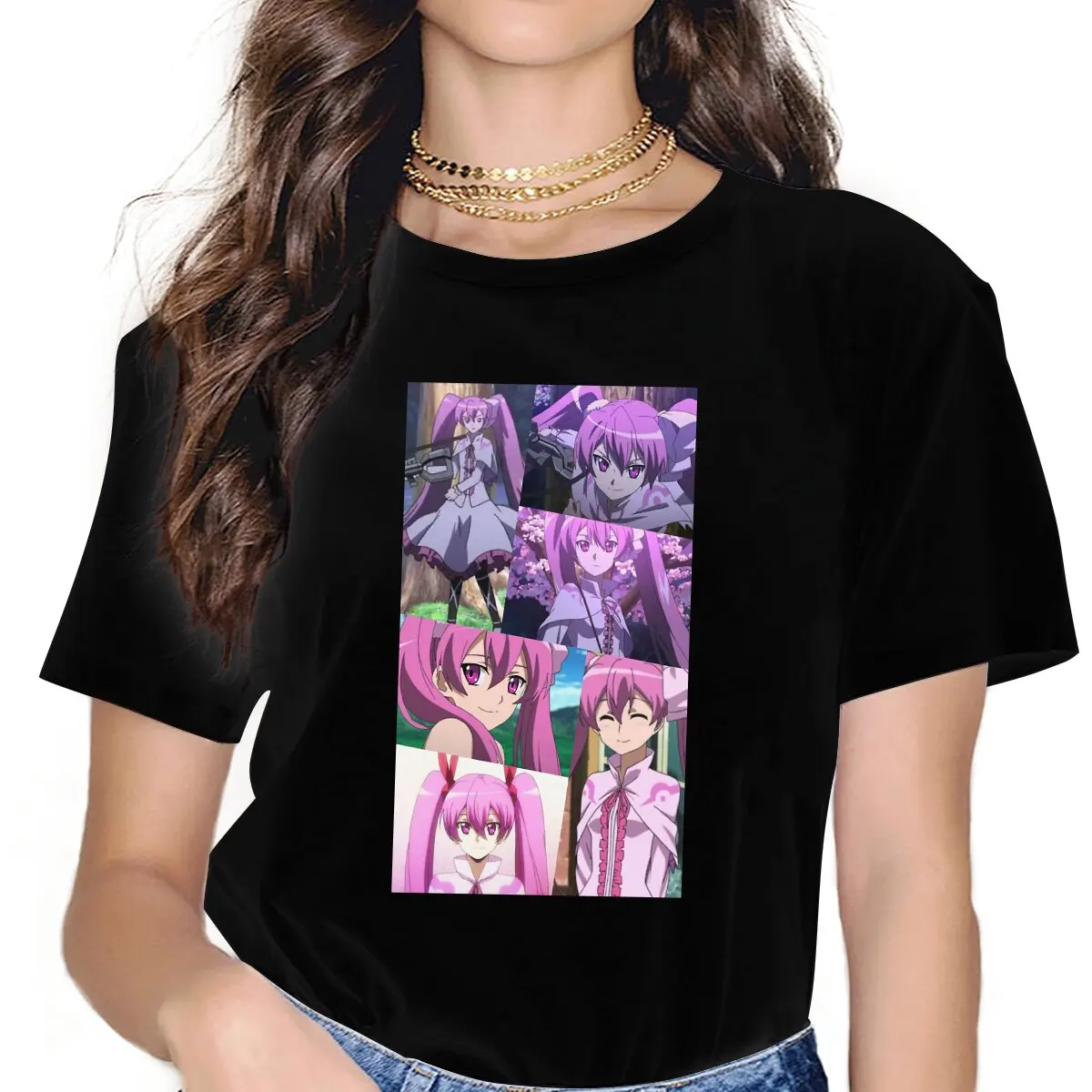 

Mine Women Tshirts Akame Ga KILL Aesthetic Vintage Female Clothing Large Graphic Short Sleeve