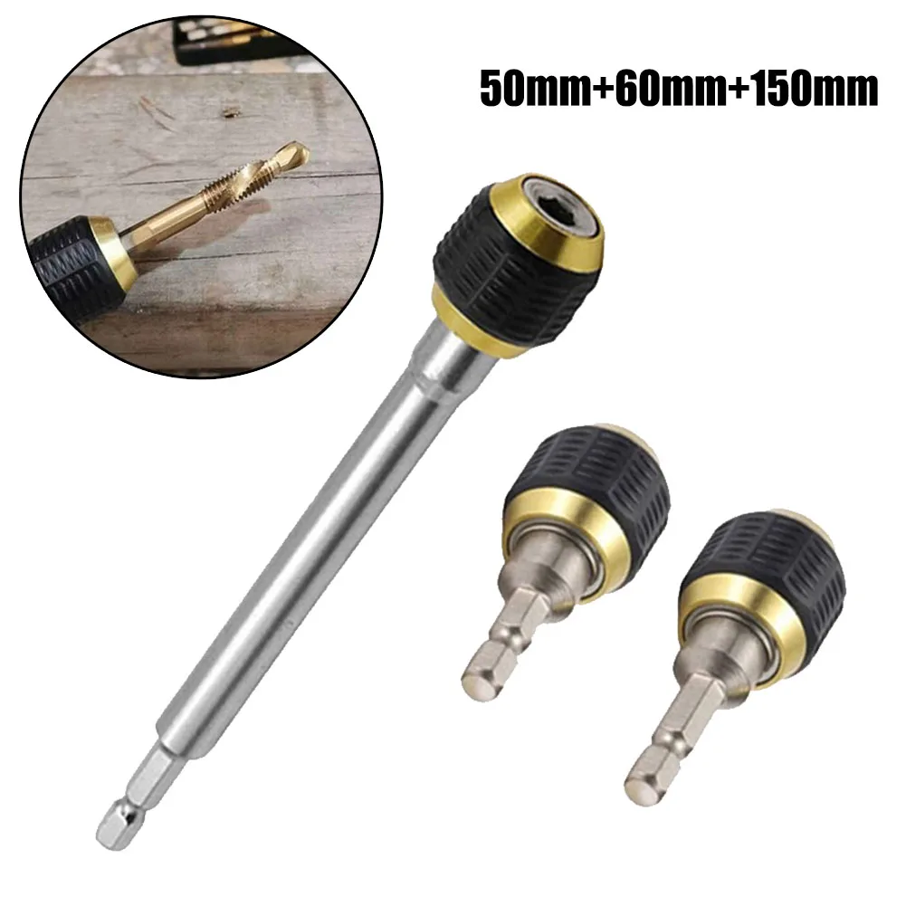 

3 Pcs Screwdriver Drill Bit Connecing Rod Hex Shank 50/60/150mm Handle Quick Coupling Adapter Converter Power Drill Accessories